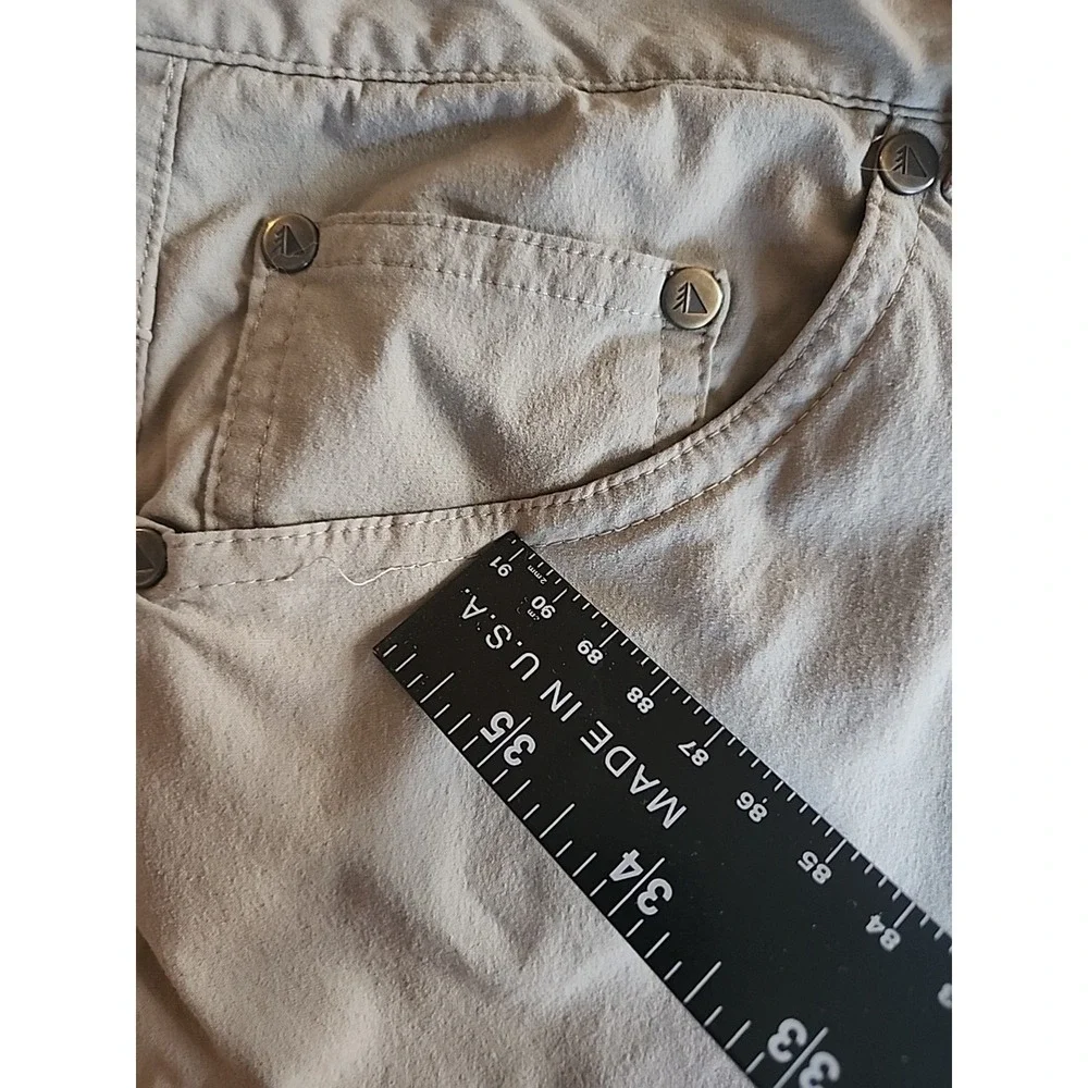 LL Bean Mens Cresta Cargo Hiking‎ Pants 34x30 Water Resistant Lightweight Beige
